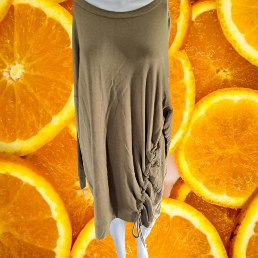 Express One ELeven Tan Dress with Braided Side Size Large